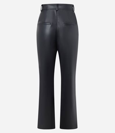Pantalón Recto Cintura Alta en PU con Cintura Sastre 7