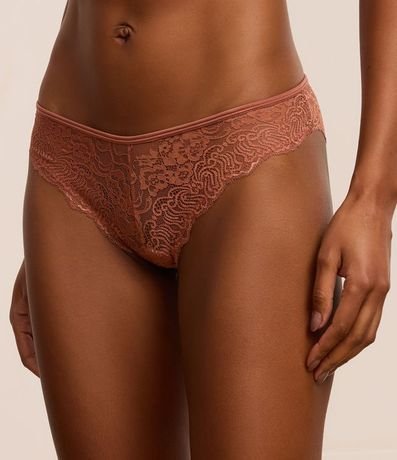 Bombacha Bikini en Microfibra con Encaje Floral 2
