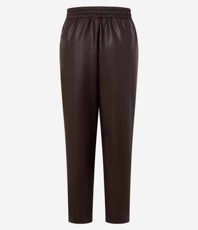 Pantalón Zanahoria en PU con Lazo en la Cintura 6