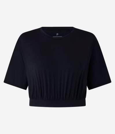 Blusa Cropped Deportiva en Microfibra con Elástico Incorporado en la Parte Baja 5