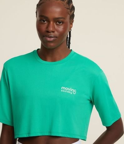 Remera Deportiva Cropped en Poliamida con Mangas Amplias 4