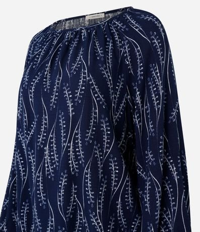 Blusa en Viscosa con Escote Canoa y Estampa Ramos 6