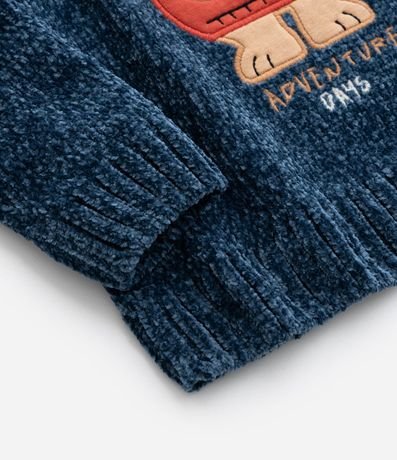 Suéter Infantil en Chenille con Bordado Oso - Talle 1 a 5 años 4