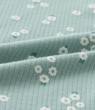 Mono Infantil Canelado con Estampa Floral - Talle RN a 18 meses 4