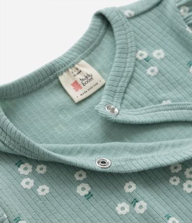 Mono Infantil Canelado con Estampa Floral - Talle RN a 18 meses 5