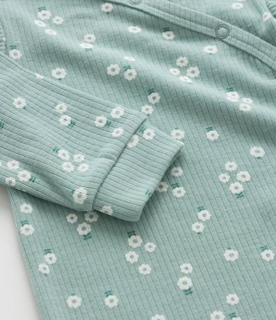 Mono Infantil Canelado con Estampa Floral - Talle RN a 18 meses 6