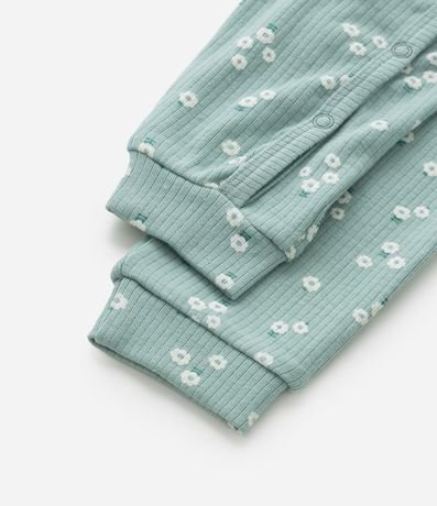Mono Infantil Canelado con Estampa Floral - Talle RN a 18 meses 7