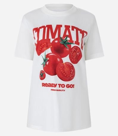 Remera Alargada en Algodón con Estampa Tomato 4