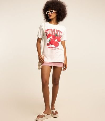 Remera Alargada en Algodón con Estampa Tomato 2