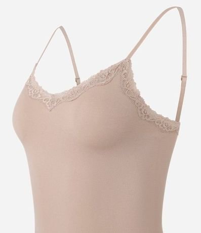 Musculosa con Breteles Finos sin Costura y con Encaje 5