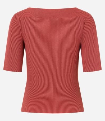 Blusa Básica de Punto con Escote Bote 3