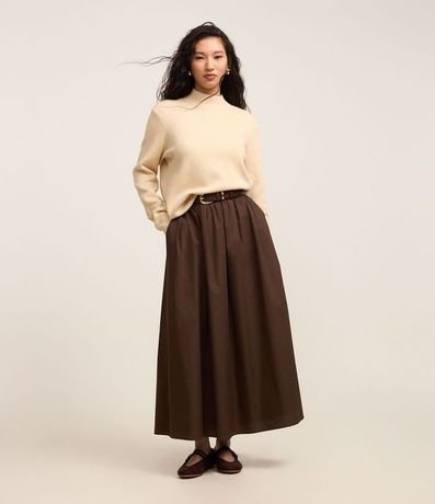 Blusa de Punto con Cuello Alto 2