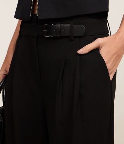 Pantalón Wide Leg Sastrería con Cinturón en PU 4