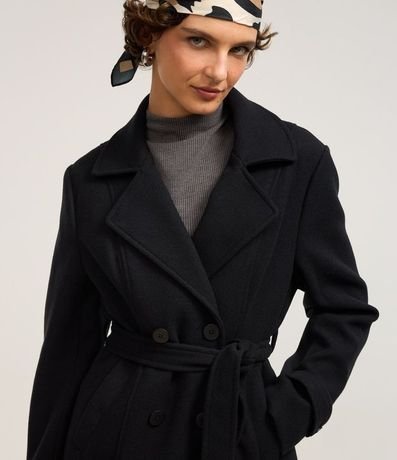 Saco Alargado en Polivelour con Bolsillos 3