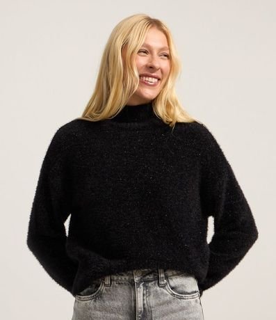 Suéter Slim Corto en Punto con Ajuste Pesado 3