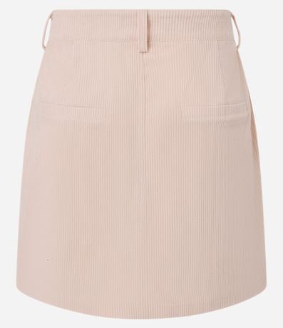 Pollera corta en Terciopelo con Bolsillos Embutidos 7