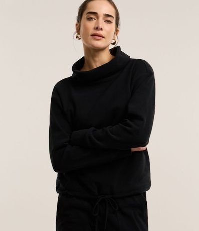 Blusa en Malla Brush con Cuello Alto Degagê