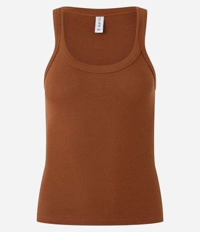 Blusa Musculosa en Rib con Textura Acanalada 4