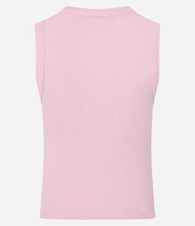 Blusa Cropped sin Manga en Ribana con Cuello Redondo 3