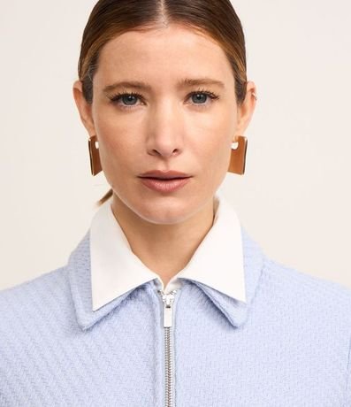 Campera corta Texturizada en Tweed con Bolsillos 5