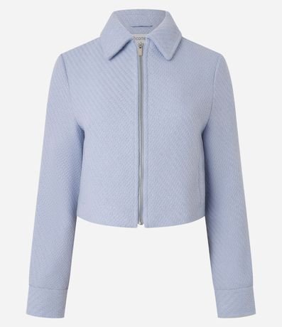 Campera corta Texturizada en Tweed con Bolsillos 6