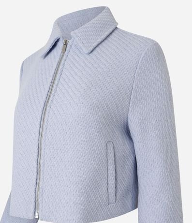 Campera corta Texturizada en Tweed con Bolsillos 7