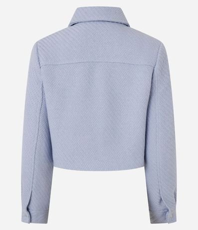 Campera corta Texturizada en Tweed con Bolsillos 8