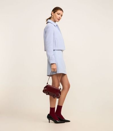 Campera corta Texturizada en Tweed con Bolsillos 3