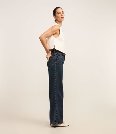 Chaleco Texturizado en Tweed con Cuello Redondo y Pences 3