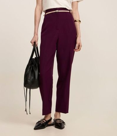 Pantalón Zanahoria Sastrería con Cinturón Hebilla 3