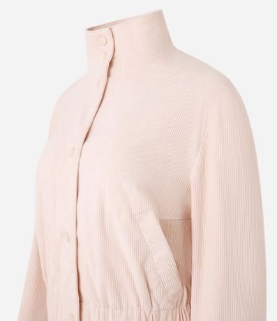 Campera Bomber en Terciopelo Cotelé con Cuello Alto 6