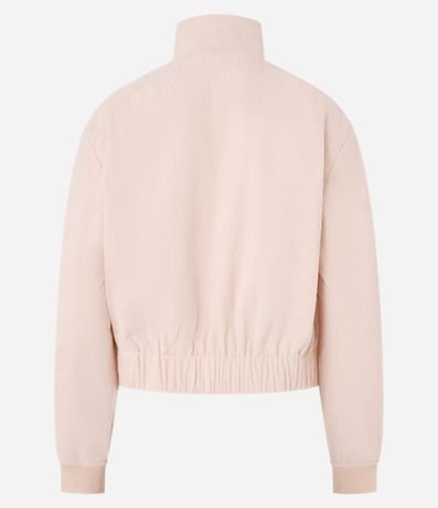 Campera Bomber en Terciopelo Cotelé con Cuello Alto 7