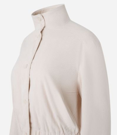 Campera Bomber en Terciopelo Cotelé con Cuello Alto 8