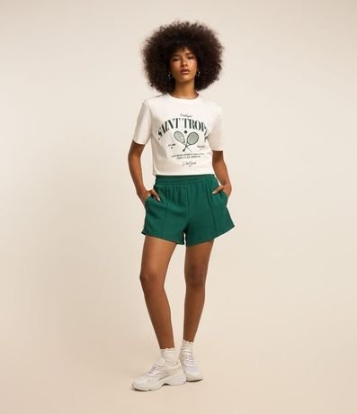 Short en Sastrería con Cintura Elástica