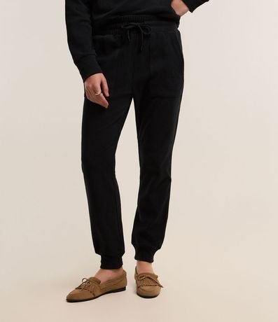 Pantalón Jogger Cintura Alta en Algodón con Lazo 3