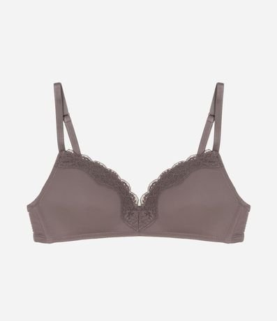 Soutien Copa Triangular en Microfibra con Detalles en Encaje 4