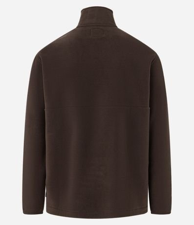 Saco en Fleece con Cuello Alto y Cremallera 8