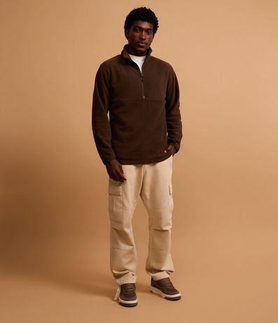 Saco en Fleece con Cuello Alto y Cremallera 2