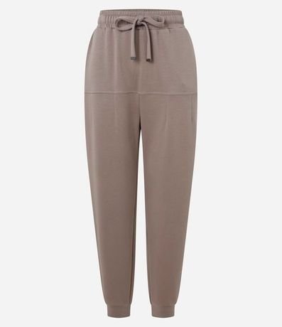 Pantalón Jogger con Lazo en la Cintura y Bolsillos