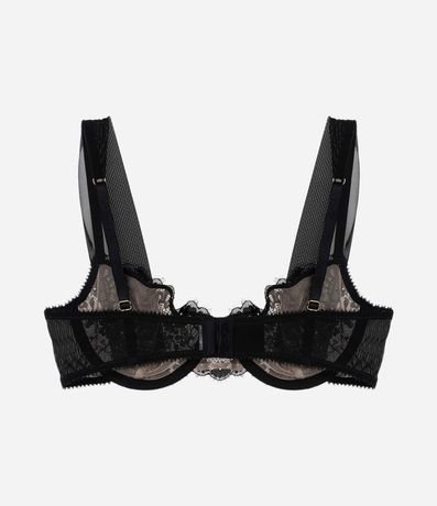 Soutien sin Copa en Encaje con Bretel Ajustable y Detalle en Tul 6