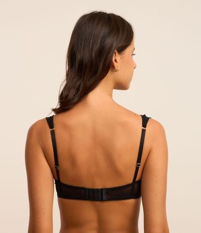 Soutien sin Copa en Encaje con Bretel Ajustable y Detalle en Tul 3