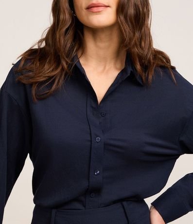 Camisa Regular en Malla Piquet con Pliegue en la Espalda 4