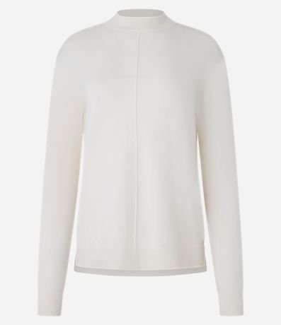 Suéter en Punto con Cuello Alto y Costura Delantera 6