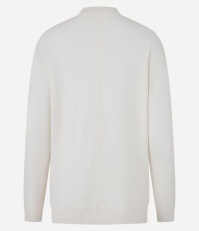 Suéter en Punto con Cuello Alto y Costura Delantera 8