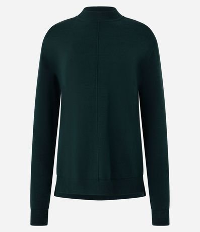 Suéter en Punto con Cuello Alto y Costura Delantera 6