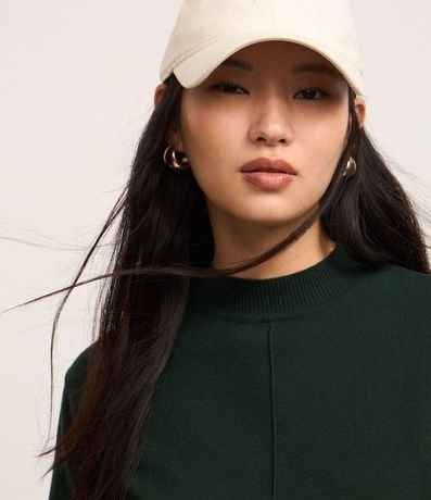 Suéter en Punto con Cuello Alto y Costura Delantera 3