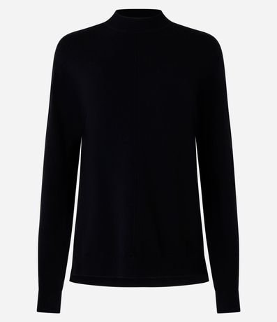 Suéter en Punto con Cuello Alto y Costura Delantera 5