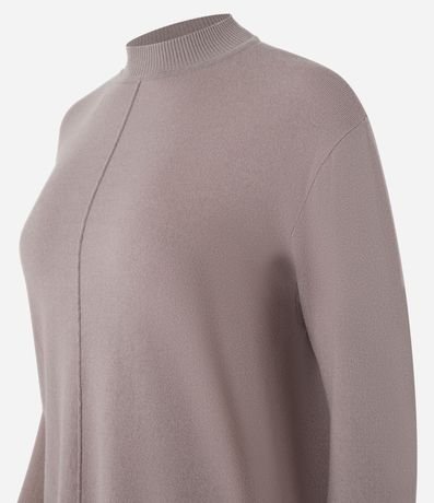 Suéter en Punto con Cuello Alto y Costura Delantera 2