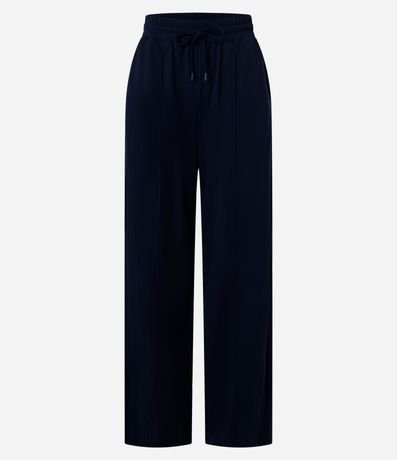 Pantalón Recto de Tiro Alto en Piquet con Cintura Elástica 7