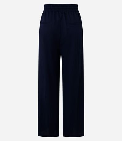 Pantalón Recto de Tiro Alto en Piquet con Cintura Elástica 8